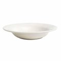 Tuxton China Reno 8.75 in. Wide Rim Soup Bowl - White Porcelain - 2 Dozen TRE-003